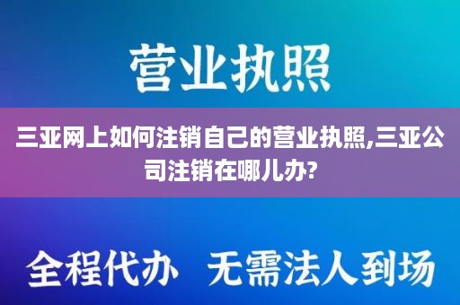 三亚网上如何注销自己的营业执照,三亚公司注销在哪儿办?