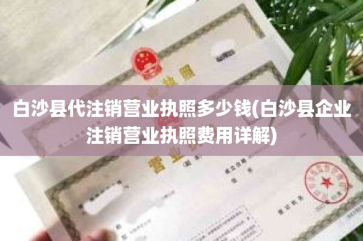 白沙县代注销营业执照多少钱(白沙县企业注销营业执照费用详解)
