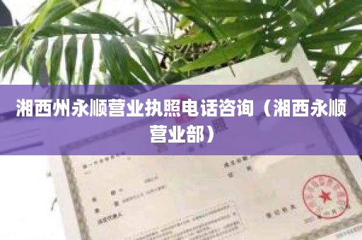 湘西州永顺营业执照电话咨询（湘西永顺营业部）
