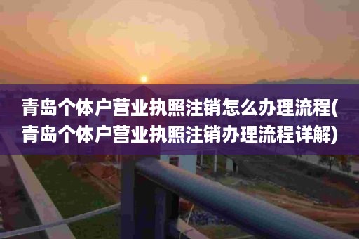 青岛个体户营业执照注销怎么办理流程(青岛个体户营业执照注销办理流程详解)