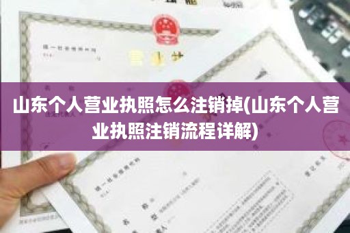山东个人营业执照怎么注销掉(山东个人营业执照注销流程详解)