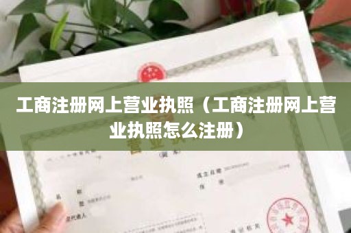 工商注册网上营业执照（工商注册网上营业执照怎么注册）