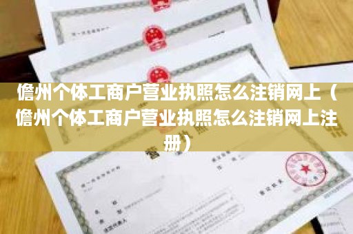 儋州个体工商户营业执照怎么注销网上（儋州个体工商户营业执照怎么注销网上注册）