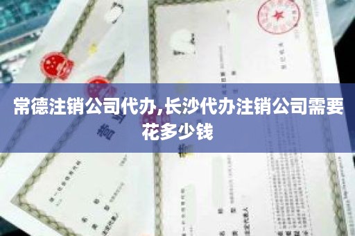 常德注销公司代办,长沙代办注销公司需要花多少钱