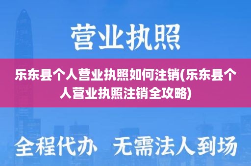 乐东县个人营业执照如何注销(乐东县个人营业执照注销全攻略)