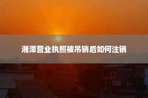 湘潭营业执照被吊销后如何注销