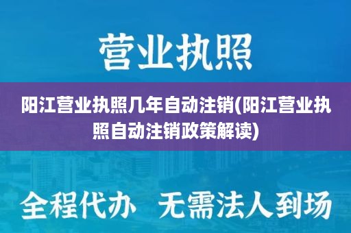 阳江营业执照几年自动注销(阳江营业执照自动注销政策解读)