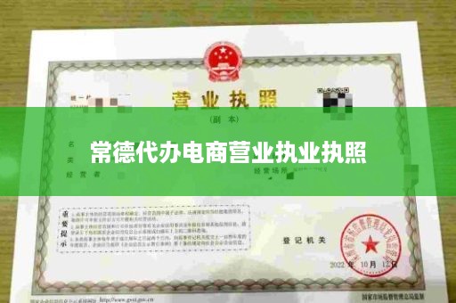 常德代办电商营业执业执照