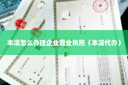 本溪怎么办理企业营业执照（本溪代办）