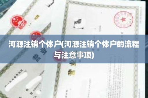 河源注销个体户(河源注销个体户的流程与注意事项)