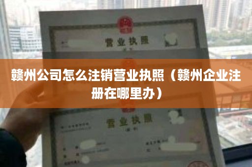 赣州公司怎么注销营业执照（赣州企业注册在哪里办）
