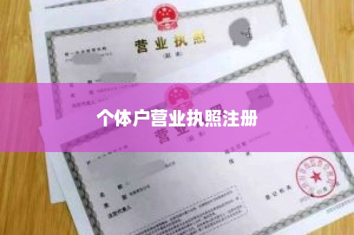 个体户营业执照注册
