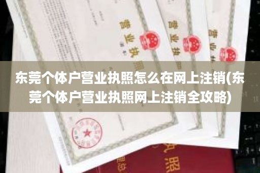 东莞个体户营业执照怎么在网上注销(东莞个体户营业执照网上注销全攻略)