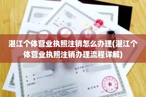 湛江个体营业执照注销怎么办理(湛江个体营业执照注销办理流程详解)