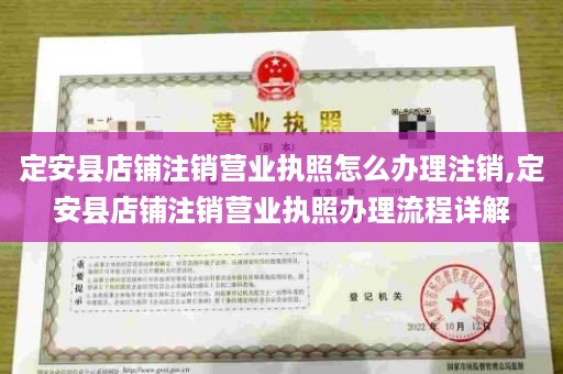 定安县店铺注销营业执照怎么办理注销,定安县店铺注销营业执照办理流程详解
