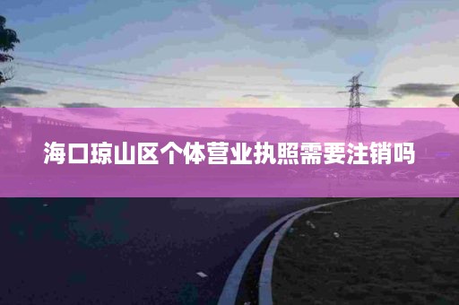 海口琼山区个体营业执照需要注销吗