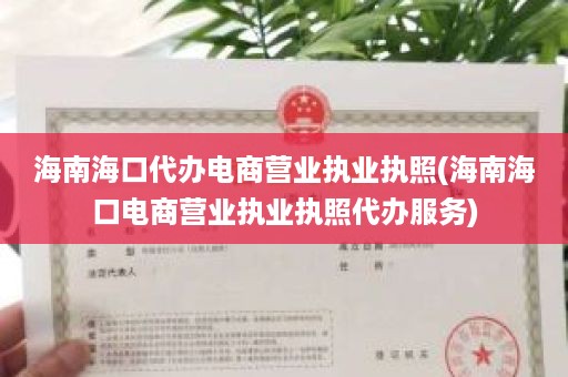 海南海口代办电商营业执业执照(海南海口电商营业执业执照代办服务)