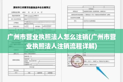 广州市营业执照法人怎么注销(广州市营业执照法人注销流程详解)
