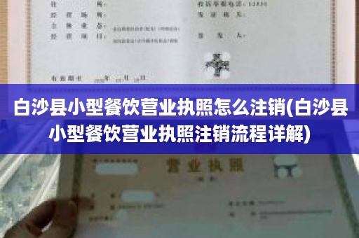 白沙县小型餐饮营业执照怎么注销(白沙县小型餐饮营业执照注销流程详解)