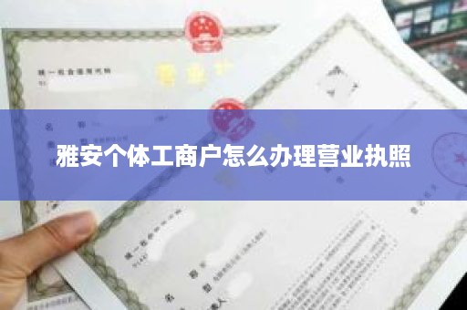 雅安个体工商户怎么办理营业执照