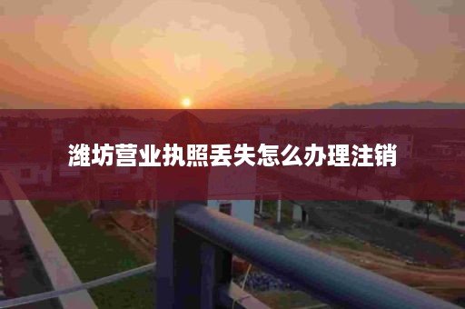 潍坊营业执照丢失怎么办理注销