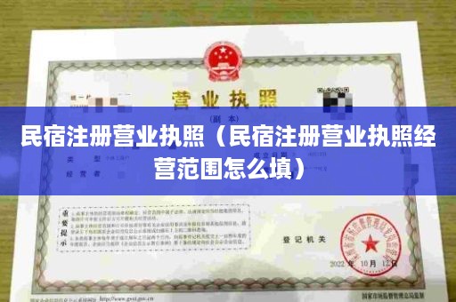 民宿注册营业执照（民宿注册营业执照经营范围怎么填）