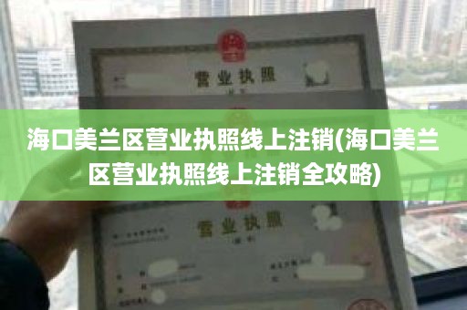 海口美兰区营业执照线上注销(海口美兰区营业执照线上注销全攻略)