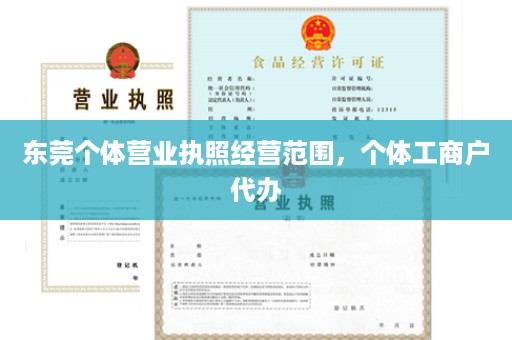 东莞个体营业执照经营范围，个体工商户代办