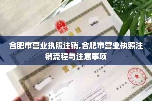 合肥市营业执照注销,合肥市营业执照注销流程与注意事项