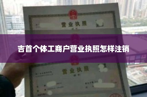 吉首个体工商户营业执照怎样注销