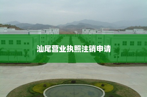 汕尾营业执照注销申请