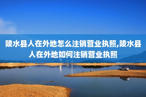 陵水县人在外地怎么注销营业执照,陵水县人在外地如何注销营业执照