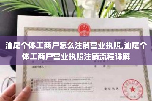 汕尾个体工商户怎么注销营业执照,汕尾个体工商户营业执照注销流程详解