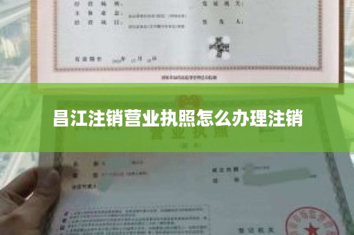 昌江注销营业执照怎么办理注销