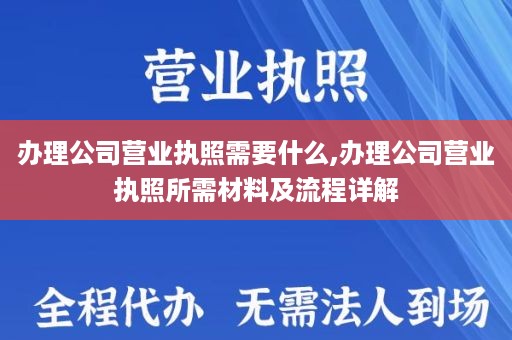 办理公司营业执照需要什么,办理公司营业执照所需材料及流程详解