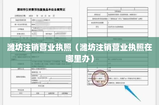 潍坊注销营业执照（潍坊注销营业执照在哪里办）