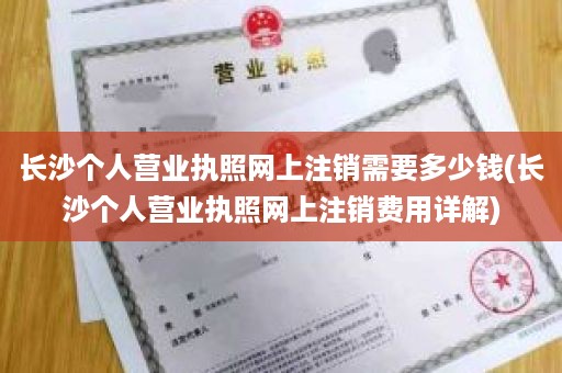 长沙个人营业执照网上注销需要多少钱(长沙个人营业执照网上注销费用详解)