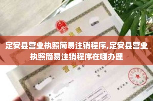 定安县营业执照简易注销程序,定安县营业执照简易注销程序在哪办理