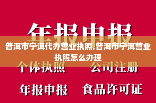 普洱市宁洱代办营业执照,普洱市宁洱营业执照怎么办理