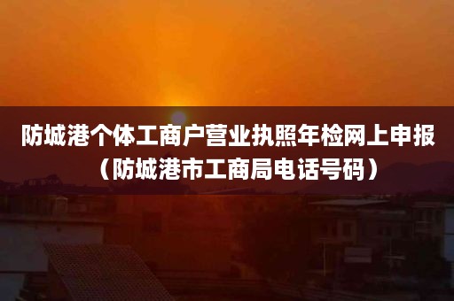 防城港个体工商户营业执照年检网上申报（防城港市工商局电话号码）