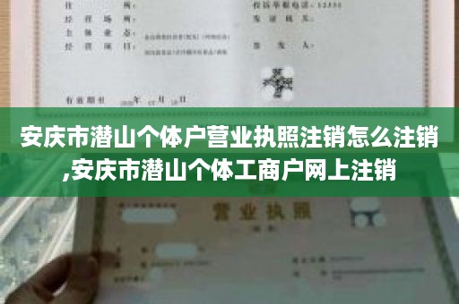 安庆市潜山个体户营业执照注销怎么注销,安庆市潜山个体工商户网上注销