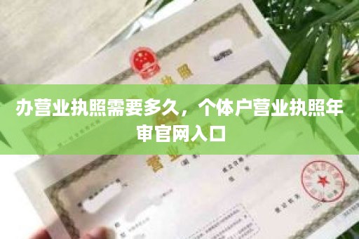 办营业执照需要多久，个体户营业执照年审官网入口