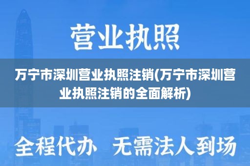 万宁市深圳营业执照注销(万宁市深圳营业执照注销的全面解析)