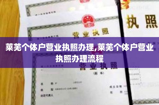 莱芜个体户营业执照办理,莱芜个体户营业执照办理流程