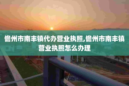 儋州市南丰镇代办营业执照,儋州市南丰镇营业执照怎么办理