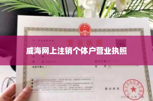 威海网上注销个体户营业执照