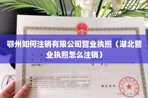 鄂州如何注销有限公司营业执照（湖北营业执照怎么注销）