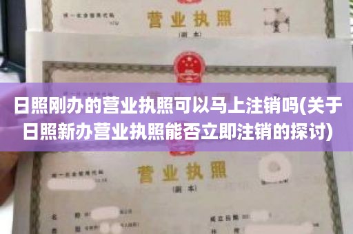 日照刚办的营业执照可以马上注销吗(关于日照新办营业执照能否立即注销的探讨)