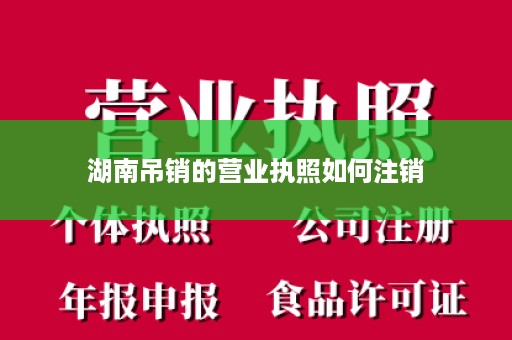 湖南吊销的营业执照如何注销