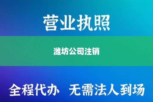 潍坊公司注销
